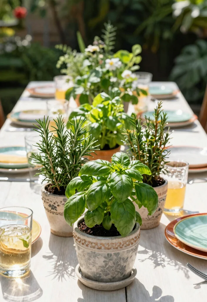 18 Backyard BBQ Party Decorations on a Budget That Set the Mood - 9. Edible Plant Centerpieces 1