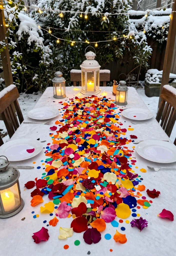 18 Outdoor Christmas Decorations Ideas That Stay Lit All Season - 10. Biodegradable Confetti 1