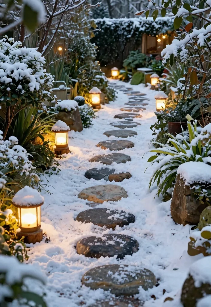18 Outdoor Christmas Decorations Ideas That Stay Lit All Season - 15. Snowy Pathway Markers 1