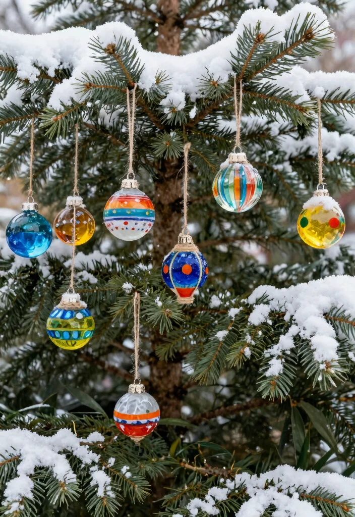 18 Outdoor Christmas Decorations Ideas That Stay Lit All Season - 2. Recycled Glass Ornaments 1