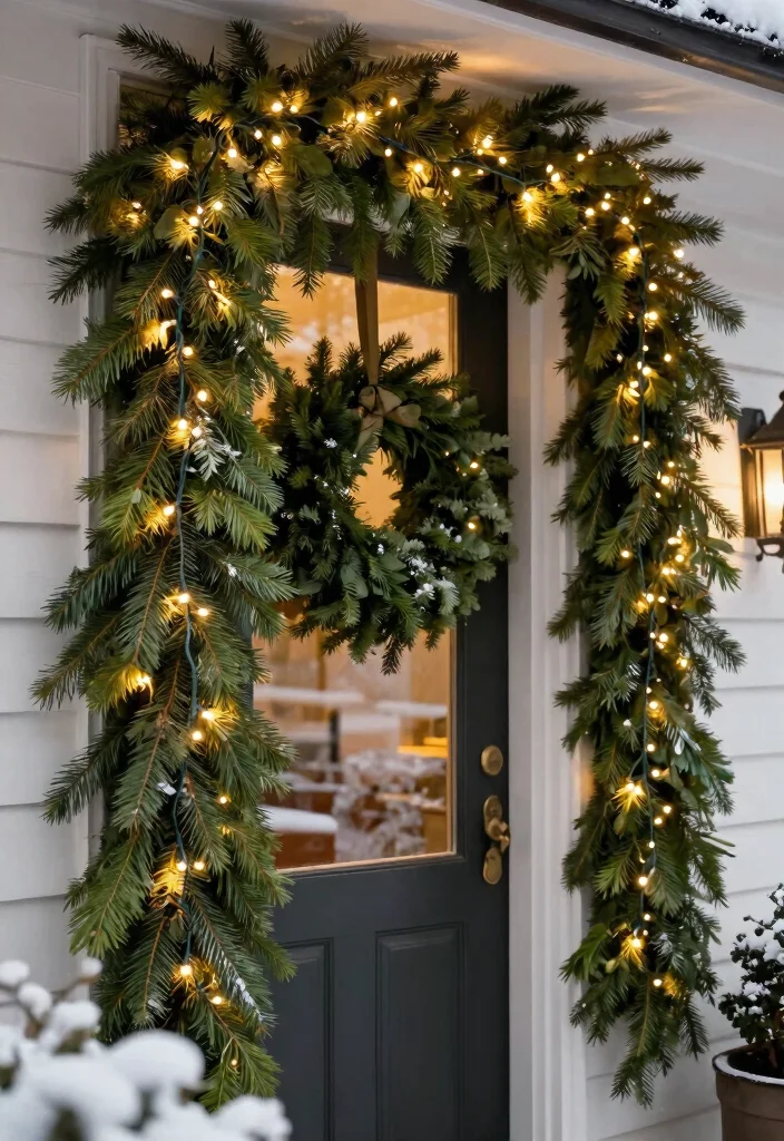 18 Outdoor Christmas Decorations Ideas That Stay Lit All Season - 8. Hanging Boughs of Evergreen 1