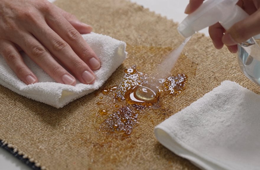 How to Clean Polypropylene Carpet Step by Step 3 oil based stain removal blot dry clean