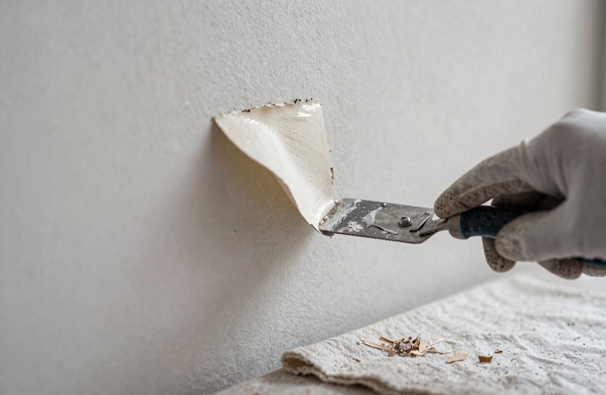 5 Steps to Scrape Paint Off a Wall 3 peeling paint scraping buffing neutralizing