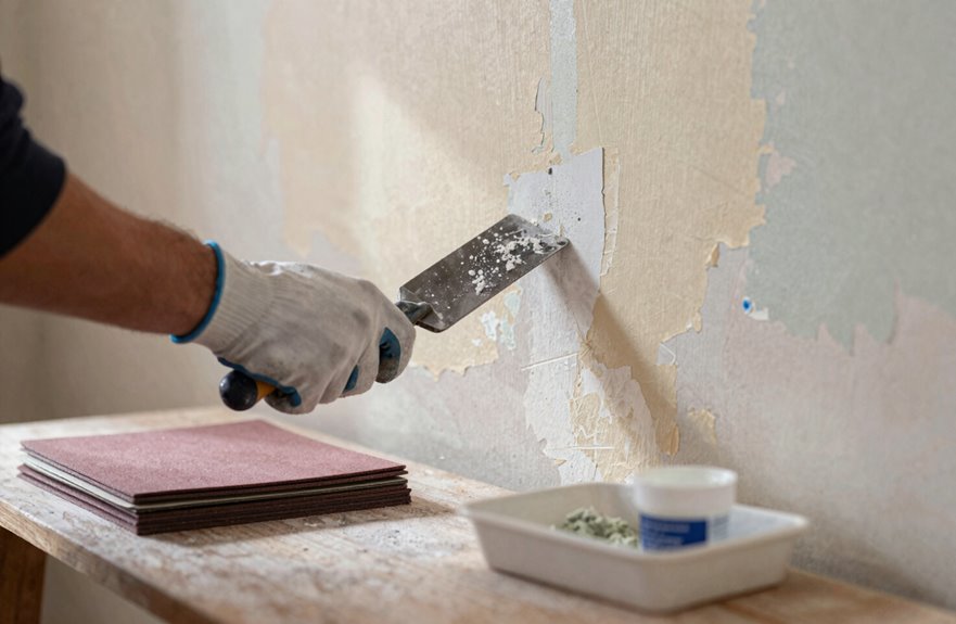 5 Steps to Scrape Paint Off a Wall 5 smoothing patches priming for adhesion